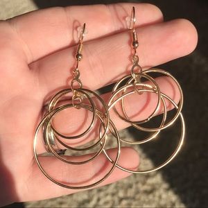 Gold Color Hoops Earrings